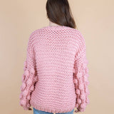 Knit Cardigan with Bauble Sleeves