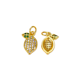 * Gold Cubic Zirconia Little Lemon Charm
