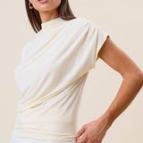 AT2993 Draped jersey top