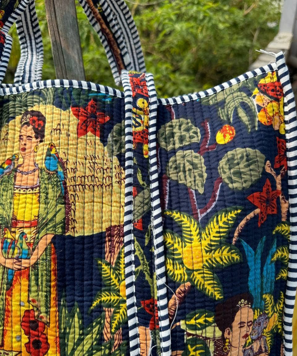 Frida Kahlo Design Cotton Tote Bag