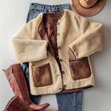 Plush Faux Shearling Jacket – Boxy Relaxed Fit