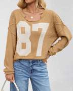 '87' Thick Knit Sweater
