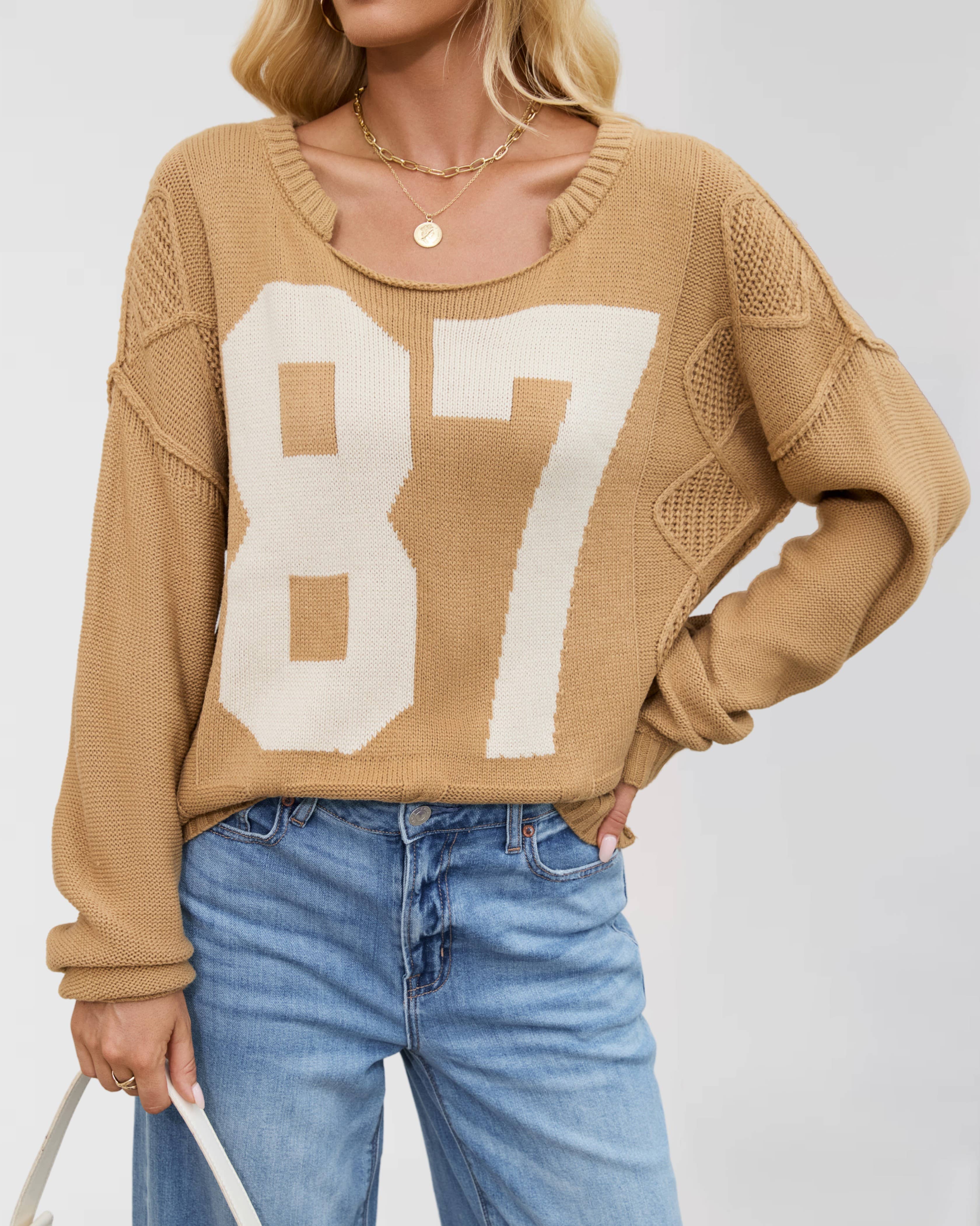 '87' Thick Knit Sweater
