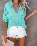 Sheer Button Down
