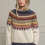 Fair Isle Pattern Knit Sweater - RSW1124