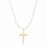 Gold Vermeil Organic Gold Cross Necklace