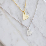 11:11 Stamped Heart Necklace