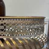 Vintage 2-Tier Metal Bar Cart Stand