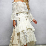 Lace Patched Tote