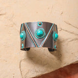 Artisan-Crafted Turquoise Cuff - Unique Ethnic Style Jewelry