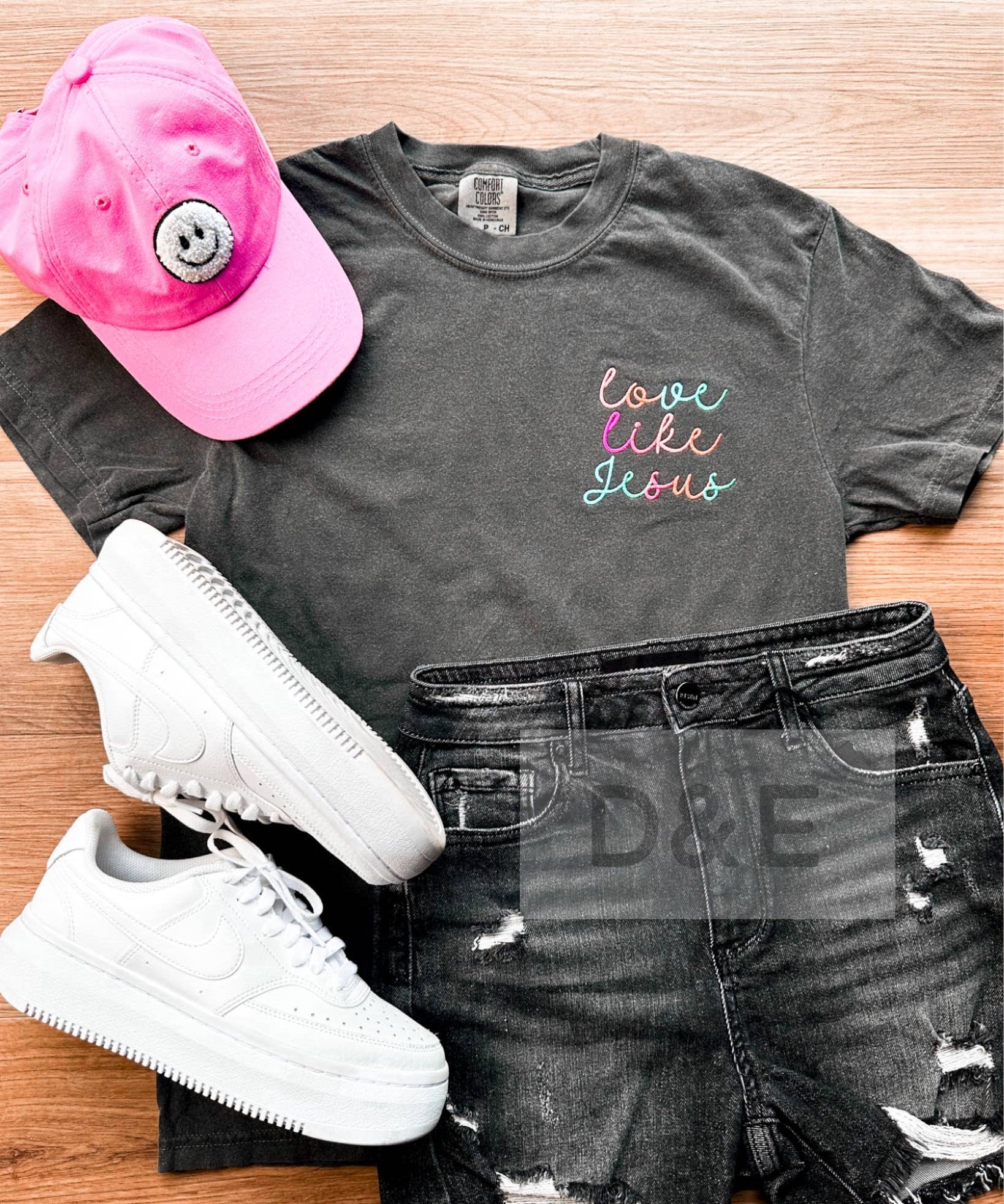 "Love Like Jesus" Embroidered Graphic Tee