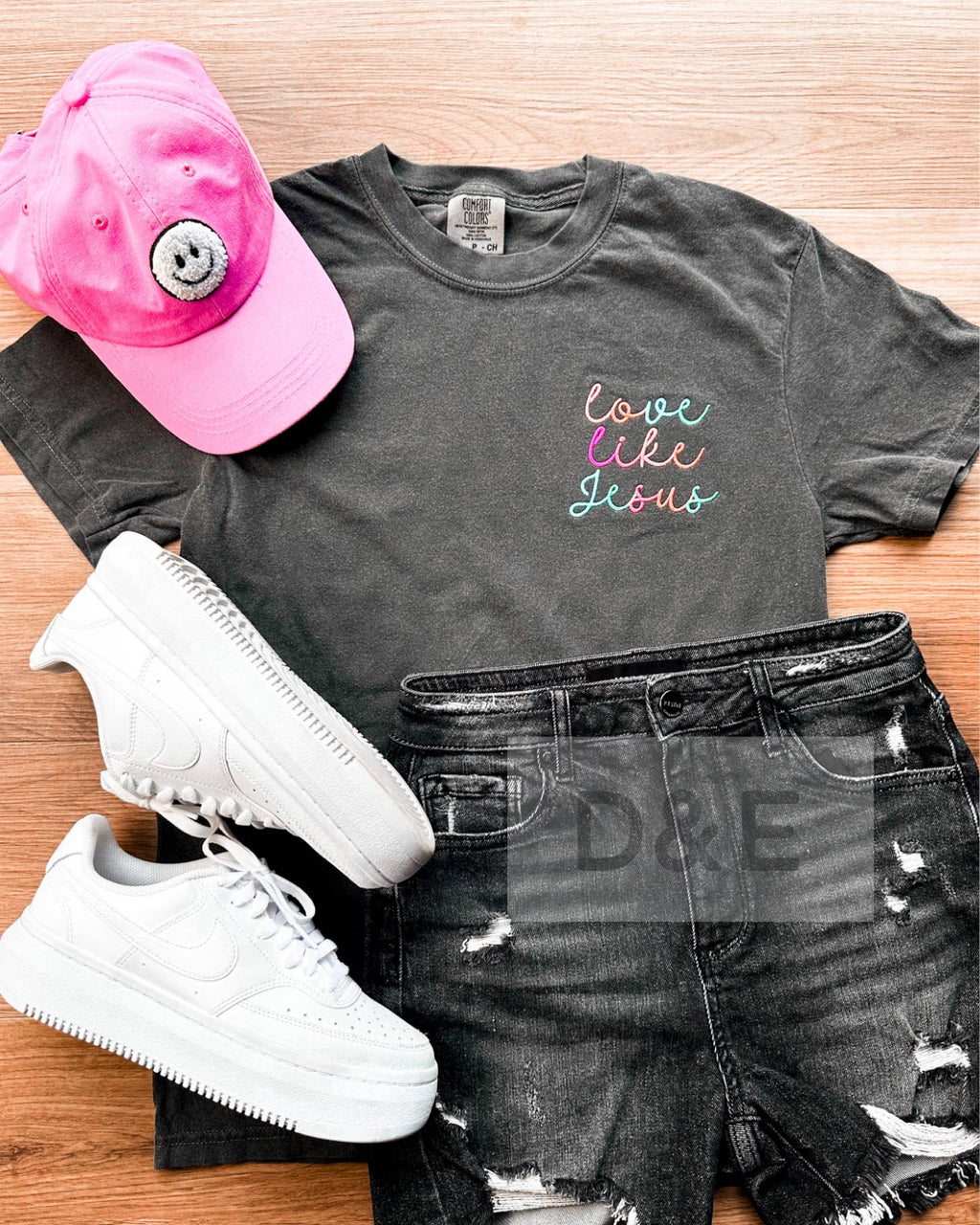 "Love Like Jesus" Embroidered Graphic Tee