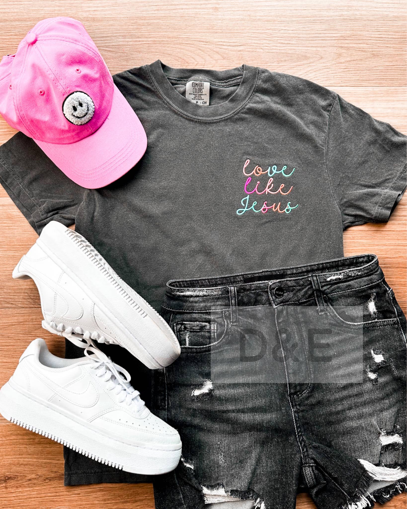 "Love Like Jesus" Embroidered Graphic Tee