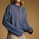 J7541   BUTTON FRONT EASY KNITTED CARDIGAN