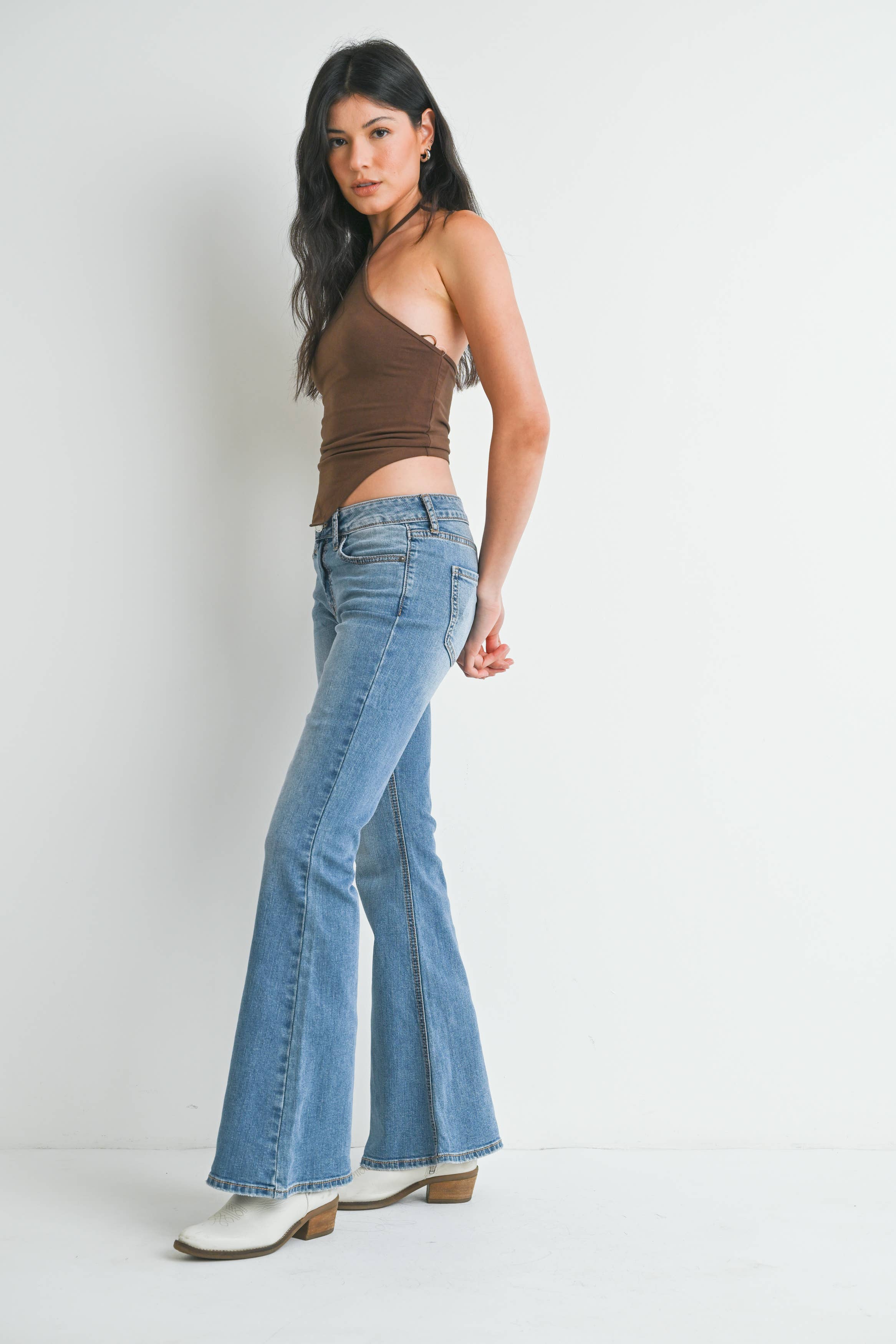 Low Rise Light Wash Bootcut Jeans