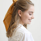 Cotton Daisy Bandana in Black, Rose, Yellow and Rust 🌼