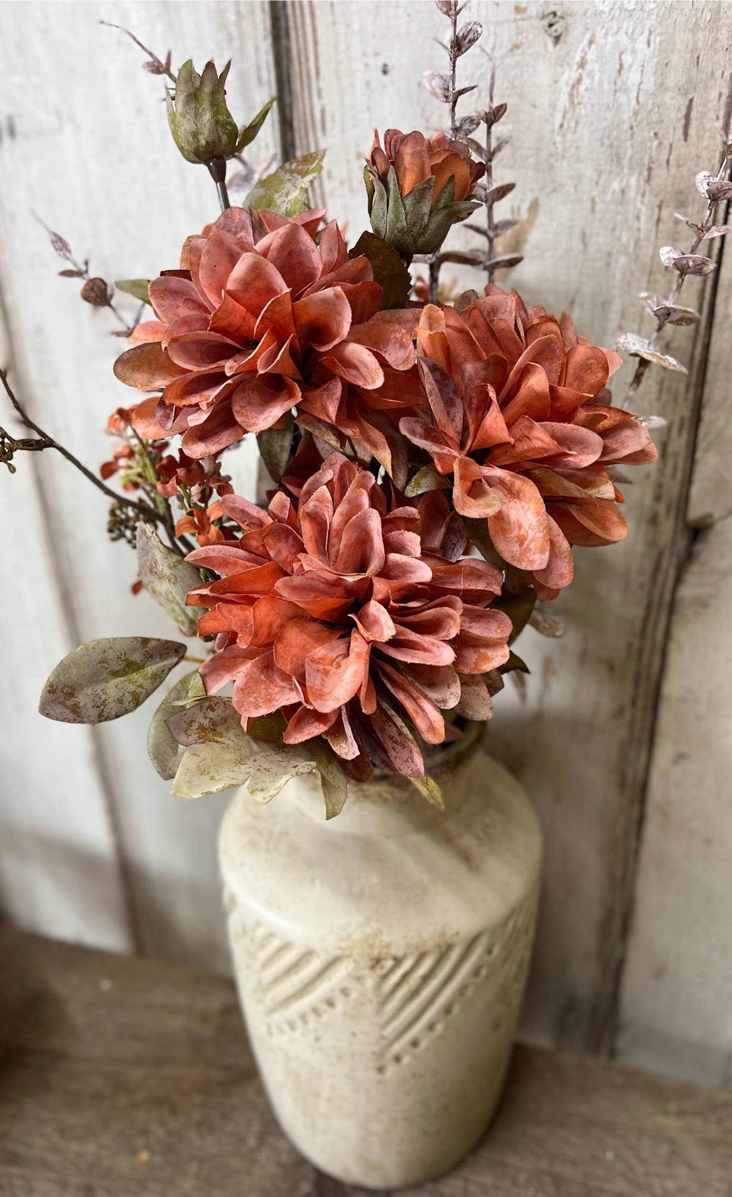 Orange Artificial Mum
