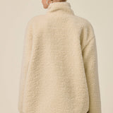 Oversized Sherpa Toggle Button Jacket