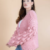 Knit Cardigan with Bauble Sleeves