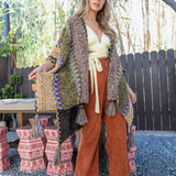 Western Colorful Crochet Patterned Ruana - The Original!
