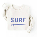 "SURF" & Surfboard Graphic Sweatshirt