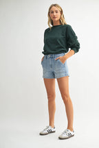 Light Wash Utility Short