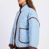 ZIP FRONT COLLARED LONG SLEEVE JACKET