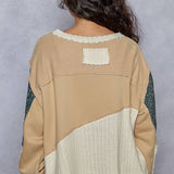 Peace Sign Detail Knit Sweater