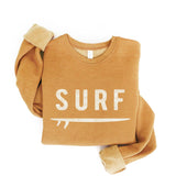 "SURF" & Surfboard Graphic Sweatshirt
