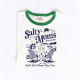 SALTY MOMS BEACH CLUB Ringer Graphic Top