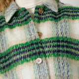 60367 Plaid Printed Jacket