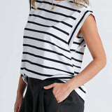 Round neck cami base tank top loose basic vest