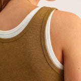 ET7509   ESSENTIAL DOUBLE LAYERED SLEEVELESS RACER BACK TOP