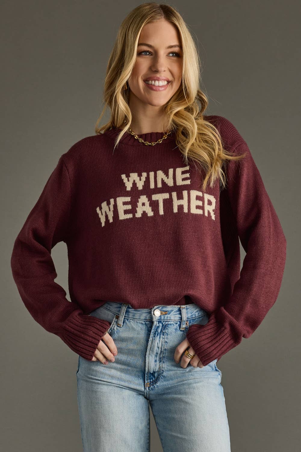 "Wine Weather" Sweater