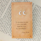 Dreamer Quote Moon Post Earrings
