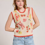 Market Print Knit Vest