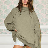 IT2594-3 | Vintage Wash Print Oversized Sweatshirt