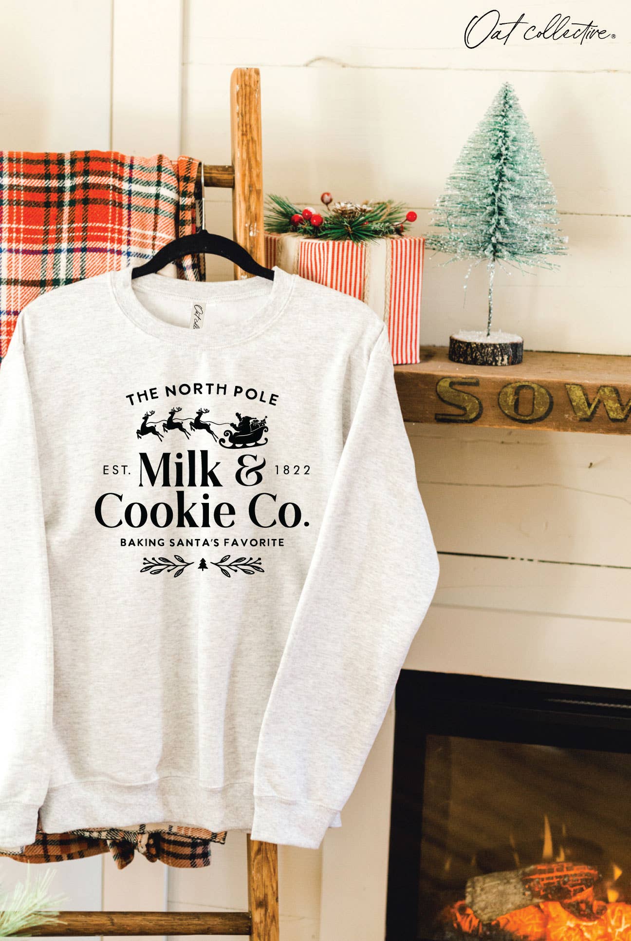 "THE NORTH POLE MILK AND COOKIE CO." Sweatshirt