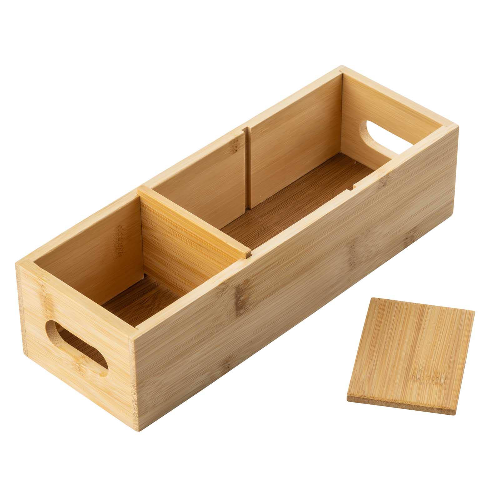 3 Compartment Bamboo Tea Bag Holder