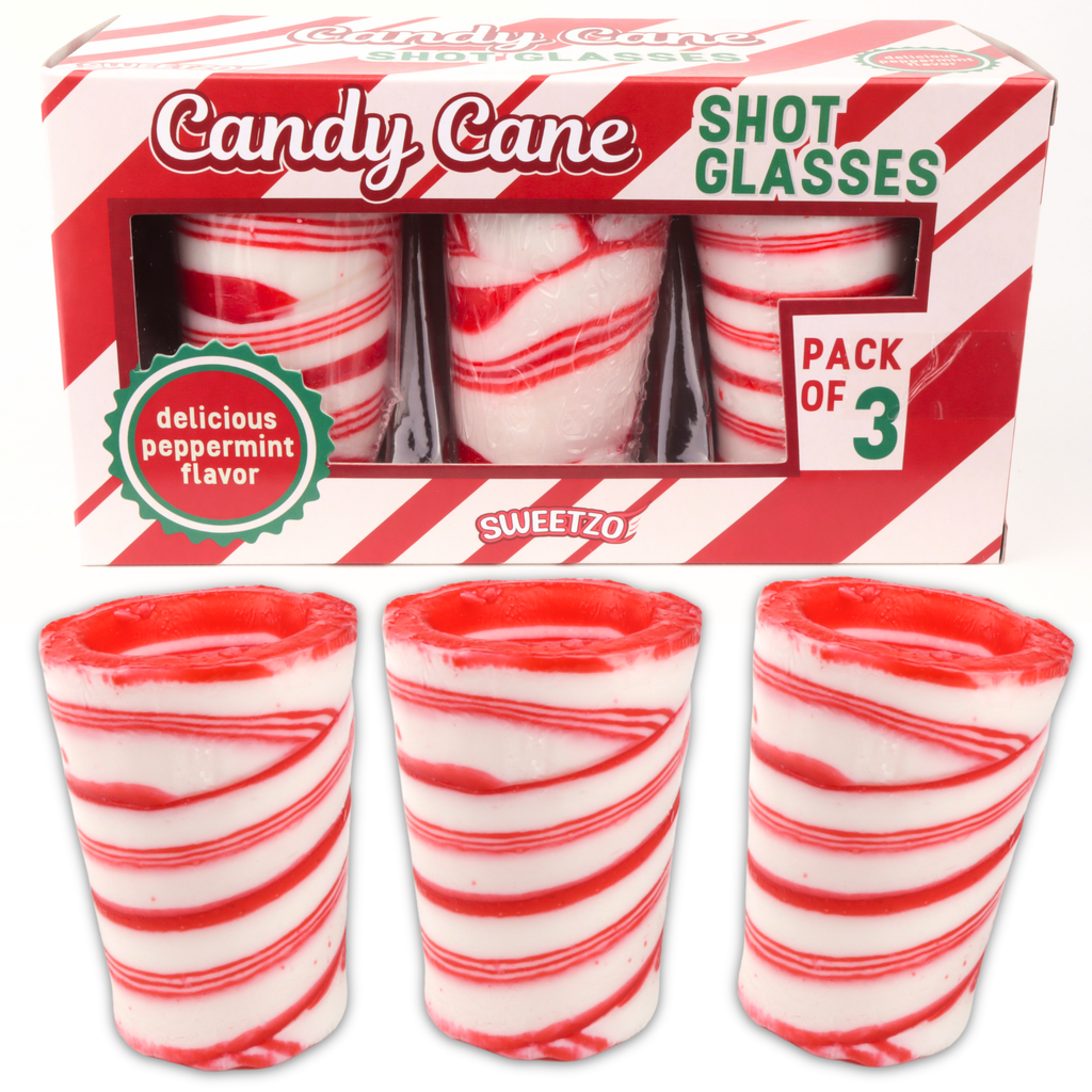 Edible Candy Cane Shot Glasses