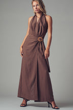 Halter Wide-Leg Jumpsuit