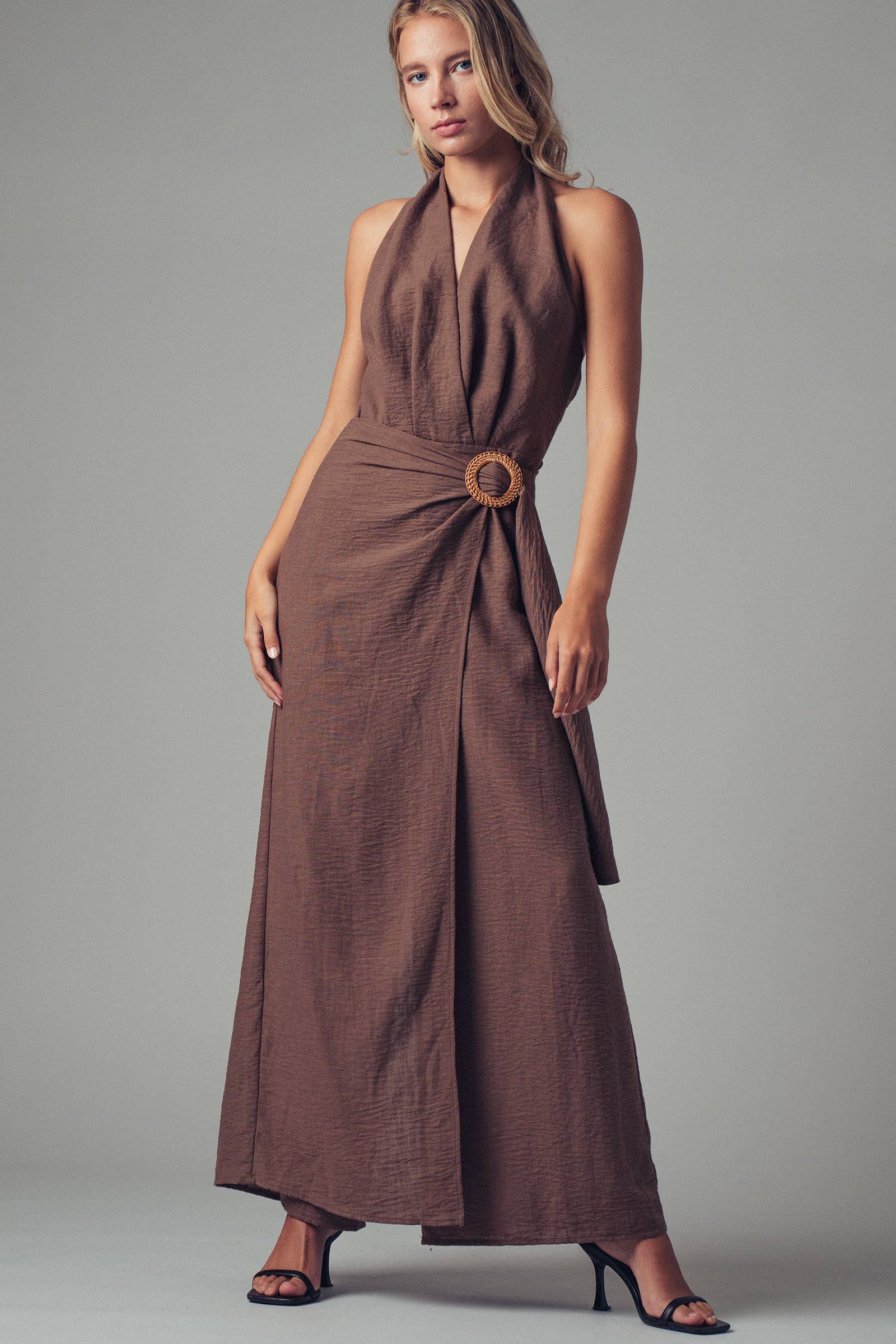 Halter Wide-Leg Jumpsuit