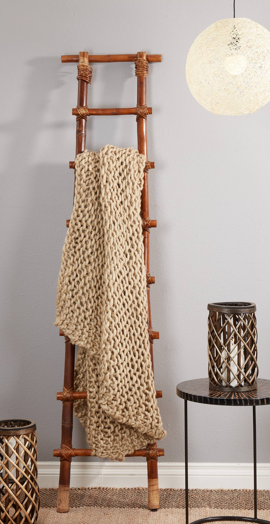 Vintage Style Chunky Knit Throw