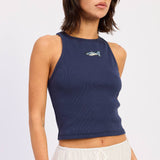 RACER BACK TANK TOP WTIH BEADING