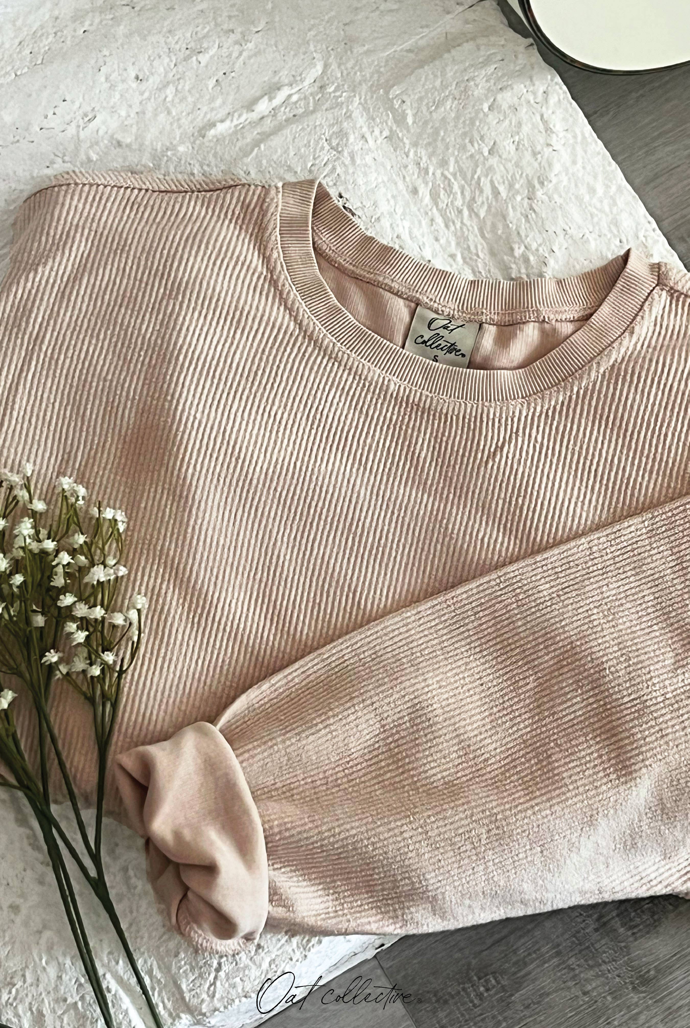 Cropped Thermal Pullover