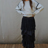 Thick Stitch Detail Cotton Sweater