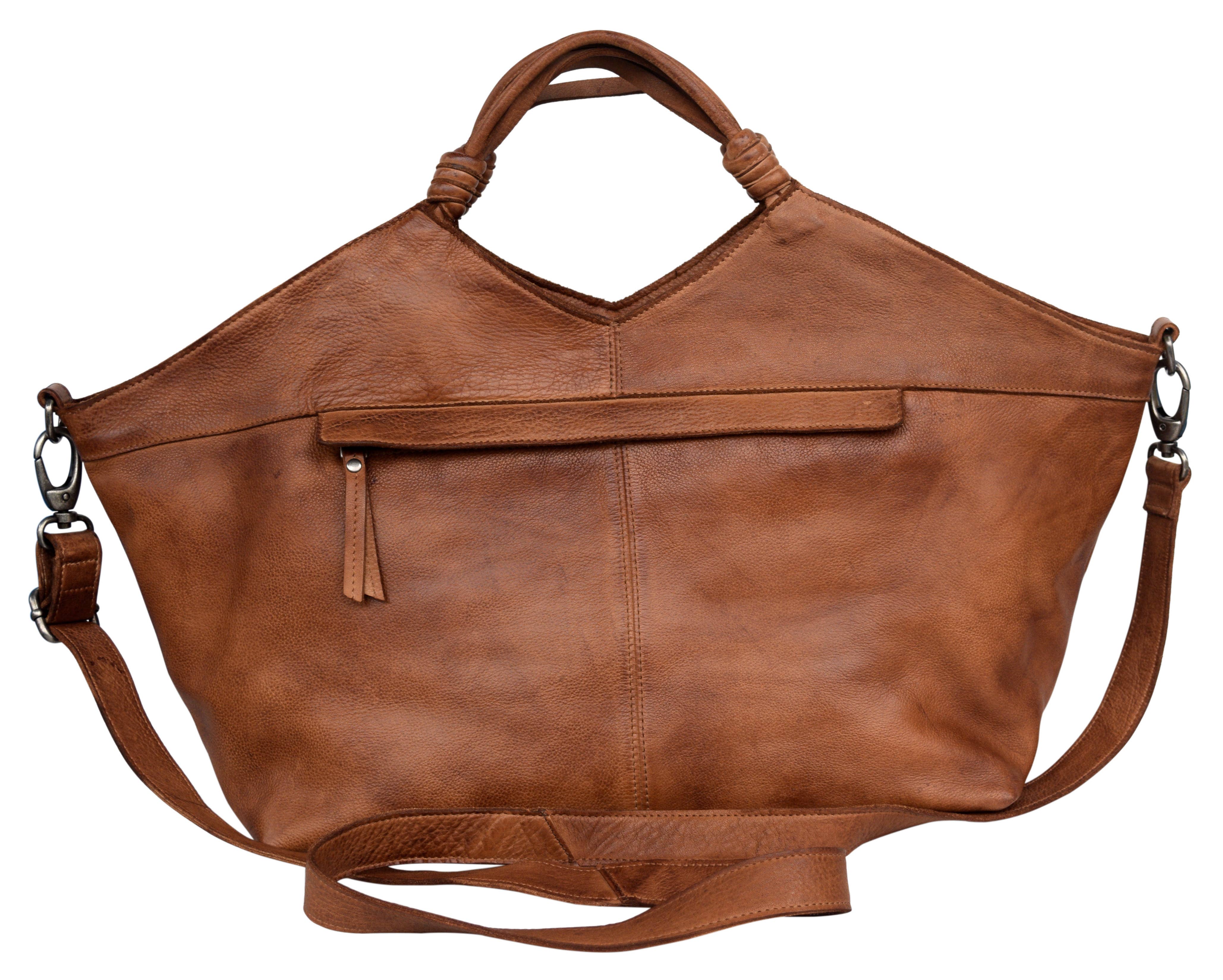 Smooth Handcrafted Leather Tote/Crossbody
