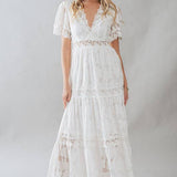 Lace Trim Maxi Dress
