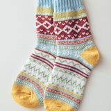 Colorful Fair Isle Knit Socks