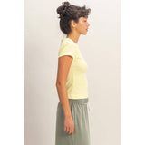 Basic Ribbed Short Sleeve Top